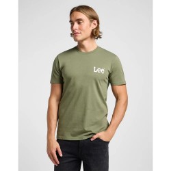тениска,мъжки,тениски,lee,medium,wobbly,short,sleeve,t,shirt,olive,grove,(green)