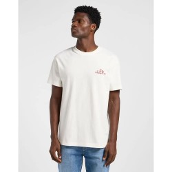 тениска,мъжки,тениски,lee,regular,logo,short,sleeve,t,shirt,ecru,(white)