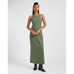 рокля,дамски,поли,и,рокли,lee,rib,sleeveless,long,dress,olive,heather,(green)
