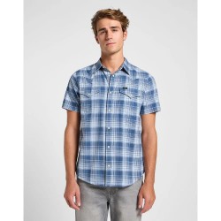 риза,с,къс,ръкав,мъжки,ризи,lee,western,short,sleeve,shirt,orion,ombre,(blue)
