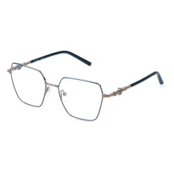 очила,escada,vesf34,geometric,woman,glasses,blue,(shiny,gold,copper,with,coloured,parts)