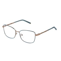 очила,escada,vesf37,square,woman,glasses,shiny,camel,with,coloured,parts,(blue)
