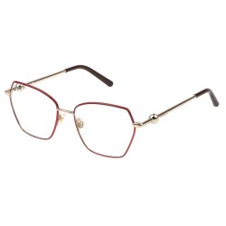 очила,furla,vfu871,geometric,woman,glasses,red,(shiny,red,gold,w,coloured,parts)