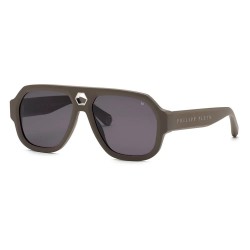 слънчеви,очила,слънчеви,очила,philipp,plein,spp143,geometric,sunglasses,matt,kaki,green,(green,grey)