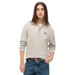 блуза,дамски,пуловери,дамски,плетени,дрехи,superdry,essential,pluse,size,half,zip,sweater,grey