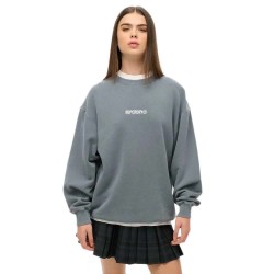 блуза,дамски,блузи,superdry,micro,logo,graphic,pluse,size,sweatshirt,grey