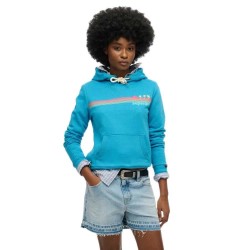 суичър,дамски,блузи,superdry,rainbow,stripe,hoodie,blue