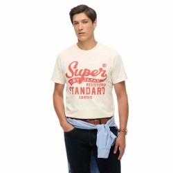 Тениска Superdry Standard Script short sleeve T-shirt - Beige (Cream) тениска,мъжки,тениски,дамски,тениски,superdry,standard,script,short,sleeve,t,shirt,beige,(cream)