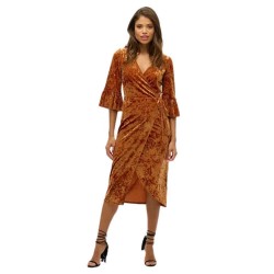 рокля,дамски,поли,и,рокли,superdry,w8011965a,short,sleeve,midi,dress,brown