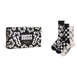 чорапи,мъжки,чорапи,happy,socks,black,and,white,gift,set,crew,socks,3,pairs,white,black,(black)
