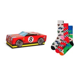 чорапи,мъжки,чорапи,happy,socks,top,racer,gift,set,crew,socks,3,pairs,multicolor,(red)