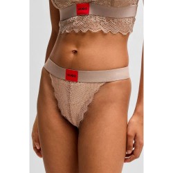 дамско,бельо,дамски,бикини,и,танкини,hugo,rl,lace,panties,brown,(medium,brown)