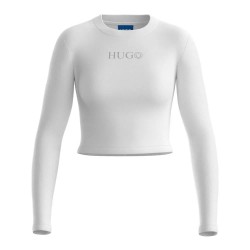 блуза,дамски,блузи,hugo,della,10258222,blue,sweatshirt,white