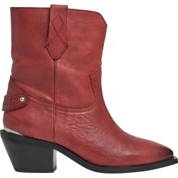 Pepe jeans April Rock heel booties - Poppy Red дамски,боти,дамски,високи,обувки,за,ходене,pepe,jeans,april,rock,heel,booties,poppy,red