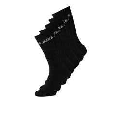 чорапи,мъжки,чорапи,jack,&,jones,basic,logo,tennis,plus,size,socks,5,pairs,black,(black,black,black,black,black)