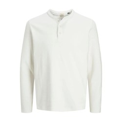 тениска,мъжки,тениски,jack,&,jones,lutyrell,henley,long,sleeve,t,shirt,cloud,dancer,(white)