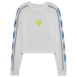 Тениска Fox Racing Image Phantom Crop long sleeve T-shirt - White (White) тениска,мъжки,тениски,дамски,тениски,fox,racing,image,phantom,crop,long,sleeve,t,shirt,white,(white)