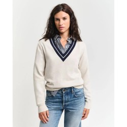 блуза,дамски,пуловери,дамски,плетени,дрехи,gant,4805303,v,neck,sweater,beige