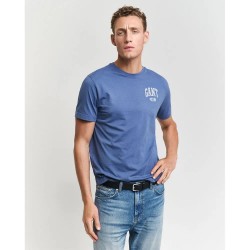 тениска,мъжки,тениски,gant,49,archive,graphic,short,sleeve,t,shirt,blue