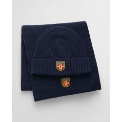 комплект,ръкавици,шапки,и,шалове,gant,set,badge,scarf,blue