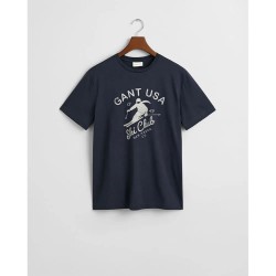тениска,мъжки,тениски,gant,winter,sports,graphic,short,sleeve,t,shirt,evening,blue,(blue)