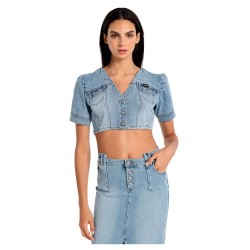 тениска,дамски,тениски,lois,jeans,10958,short,sleeve,v,neck,t,shirt,blue,(blue)