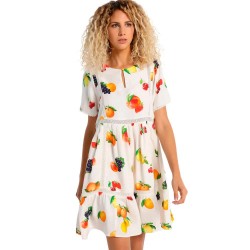 дънки,дамски,поли,и,рокли,lois,jeans,6889,short,dress,white,(print)