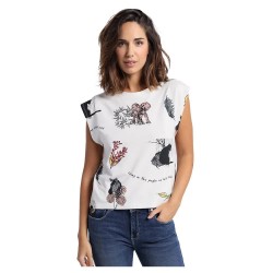 тениска,дамски,тениски,lois,jeans,8541,3,4,sleeve,t,shirt,white,(white)