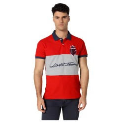 дънки,мъжки,блузи,с,яка,lois,jeans,8746,short,sleeve,polo,red,(red)