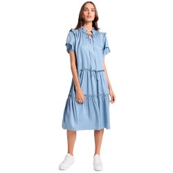 панталони,тип,чино,дамски,поли,и,рокли,victorio,&,lucchino,9215,short,sleeve,dress,blue,(blue)