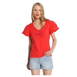 тениска,дамски,тениски,lois,jeans,10907,short,sleeve,t,shirt,red,(red)