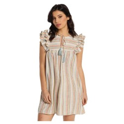 дънки,дамски,поли,и,рокли,lois,jeans,10971,sleeveless,short,dress,beige,(print)