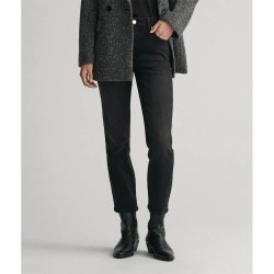 дънки,дамски,панталони,gant,cropped,slim,fit,jeans,refurbished,black,(black,worn,in)