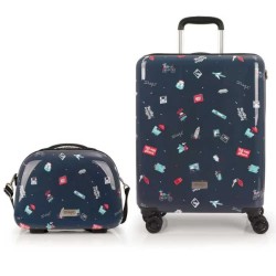 куфари,gabol,plans,mr,wonderful,spinner,set,55,20,tsa,37.4l,+,14.8l,trolley,bag,blue