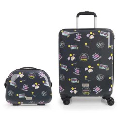 куфари,gabol,smail,mr,wonderful,spinner,set,55,20,tsa,37.4l,+,14.8l,trolley,bag,grey