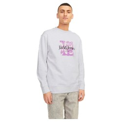 блуза,мъжки,пуловери,jack,&,jones,lafayette,branding,sweatshirt,white,(white,melange)