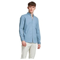 риза,с,дълъг,ръкав,мъжки,ризи,jack,&,jones,logo,stretch,denim,long,sleeve,shirt,blue