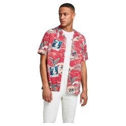 риза,с,къс,ръкав,мъжки,ризи,jack,&,jones,tropicana,resort,short,sleeve,shirt,slate,rose,(red)