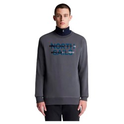 блуза,мъжки,пуловери,north,sails,organic,cotton,full,zip,sweatshirt,grey