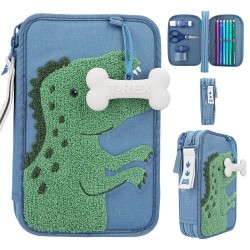 канцеларски,принадлежности,dino,world,mini,(0412307),pencil,case,blue,(multicolor)