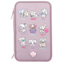 канцеларски,принадлежности,topmodel,led,dog,mood,barometer,(0412843),triple,pocket,pencil,case,pink,(pink)