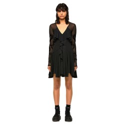 рокля,дамски,поли,и,рокли,diesel,adele,long,sleeve,short,dress,black