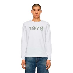 тениска,мъжки,тениски,diesel,diegos,x3,long,sleeve,t,shirt,white