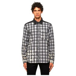 карирана,риза,мъжки,ризи,diesel,moon,check,long,sleeve,shirt,grey