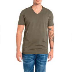 тениска,мъжки,тениски,replay,m3591a.000.2660,short,sleeve,t,shirt,mud,(green)
