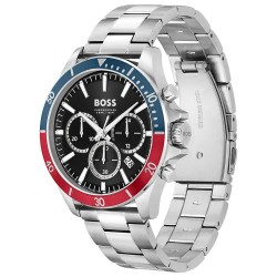 часовник,часовници,boss,troper,45,mm,watch,silver,black,mineral,(silver)
