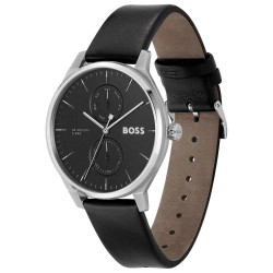 часовник,часовници,boss,tyler,43,mm,watch,black,silver,black,mineral,(brown)