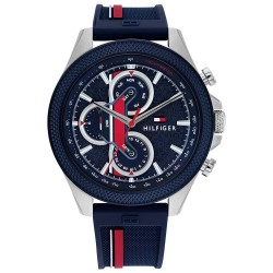 часовник,часовници,tommy,hilfiger,clark,46,mm,watch,blue,(navy,blue,navy,blue,silicone,colors)