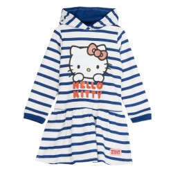 рокля,дамски,поли,и,рокли,hello,kitty,hello,kitty,terry,long,sleeve,dress,french,white,blue,(multicolor)