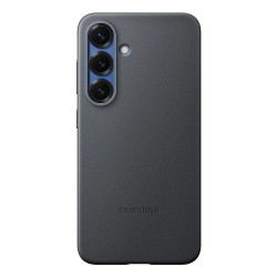 Samsung Galaxy S25 leather phone case - Black (Black) други,аксесоари,samsung,galaxy,s25,leather,phone,case,black,(black)